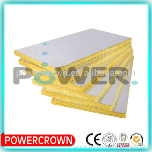 yellow fiber glass thermal insulation glass wool board for wall made in china